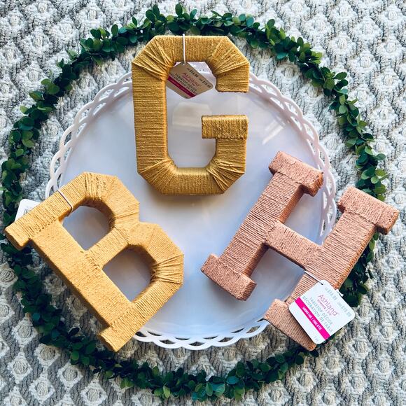 NWT Michaels Pale Pink Textured Letter "H" Table Top Decor by Ashland - Picture 10 of 10